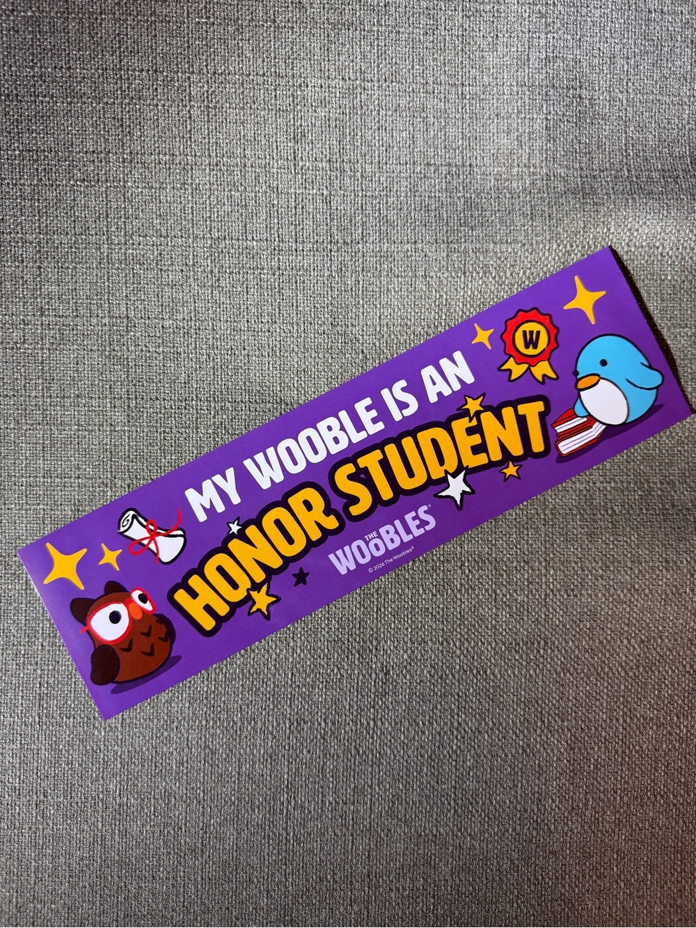 2026 Wooble Wagon Exclusive Magnetic “Bumper Sticker” Wooble Honor Student